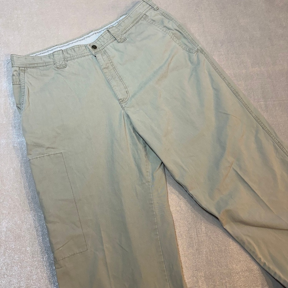 Columbia Sportswear Men's 38 Khaki Cargo Outdoor Hiking Pants Cotton Poly Lined